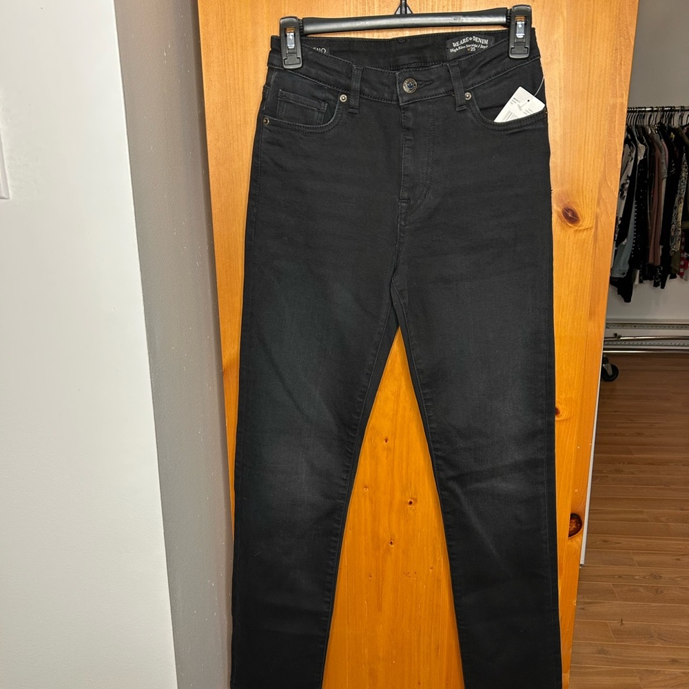 Buffalo David Bitton Black Straight Leg Jeans Classic Style❤️Hight rise❤️25 - Picture 10 of 10